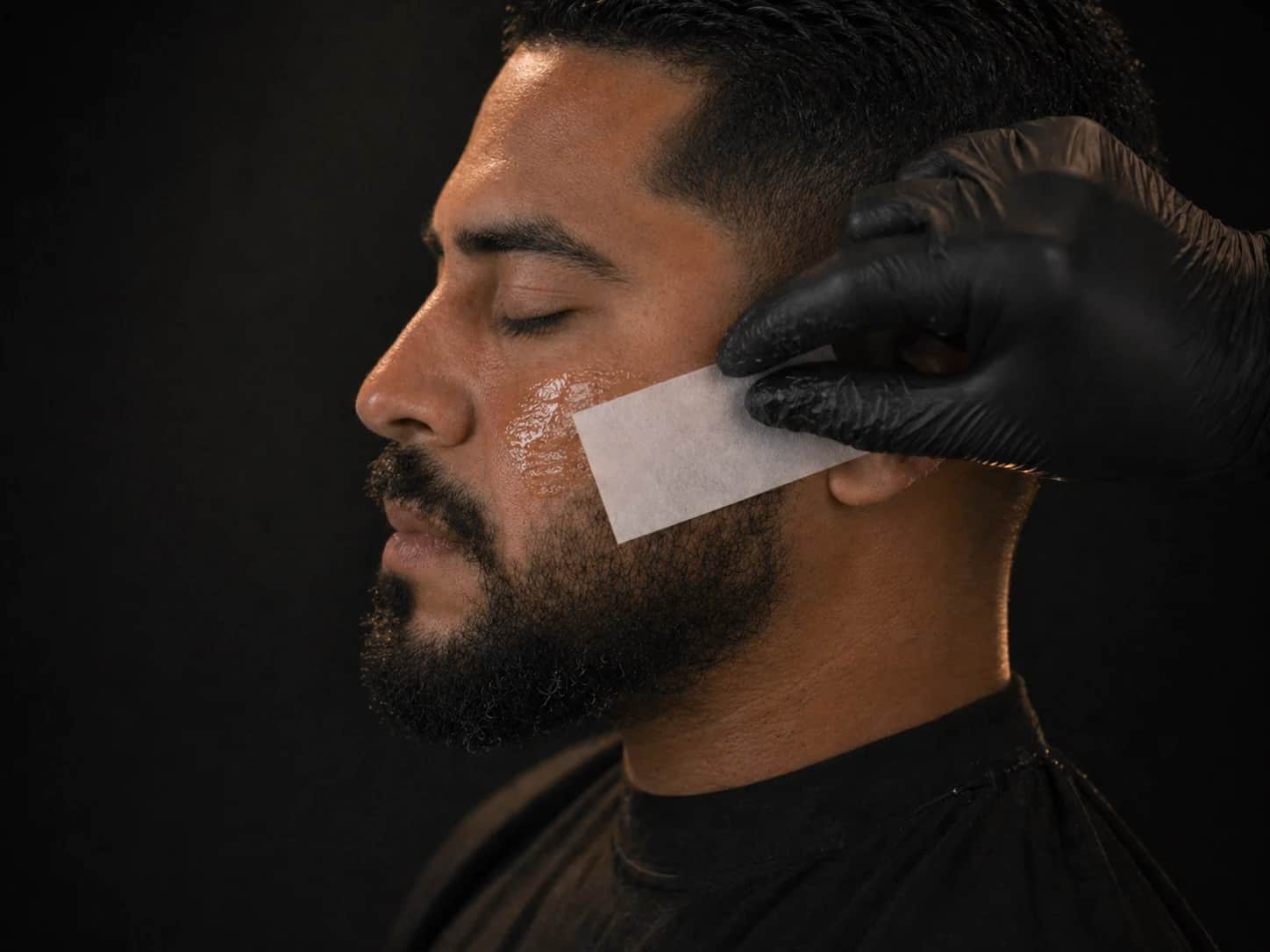 Depilação facial masculina na Barbearia Tramontta em Joinville